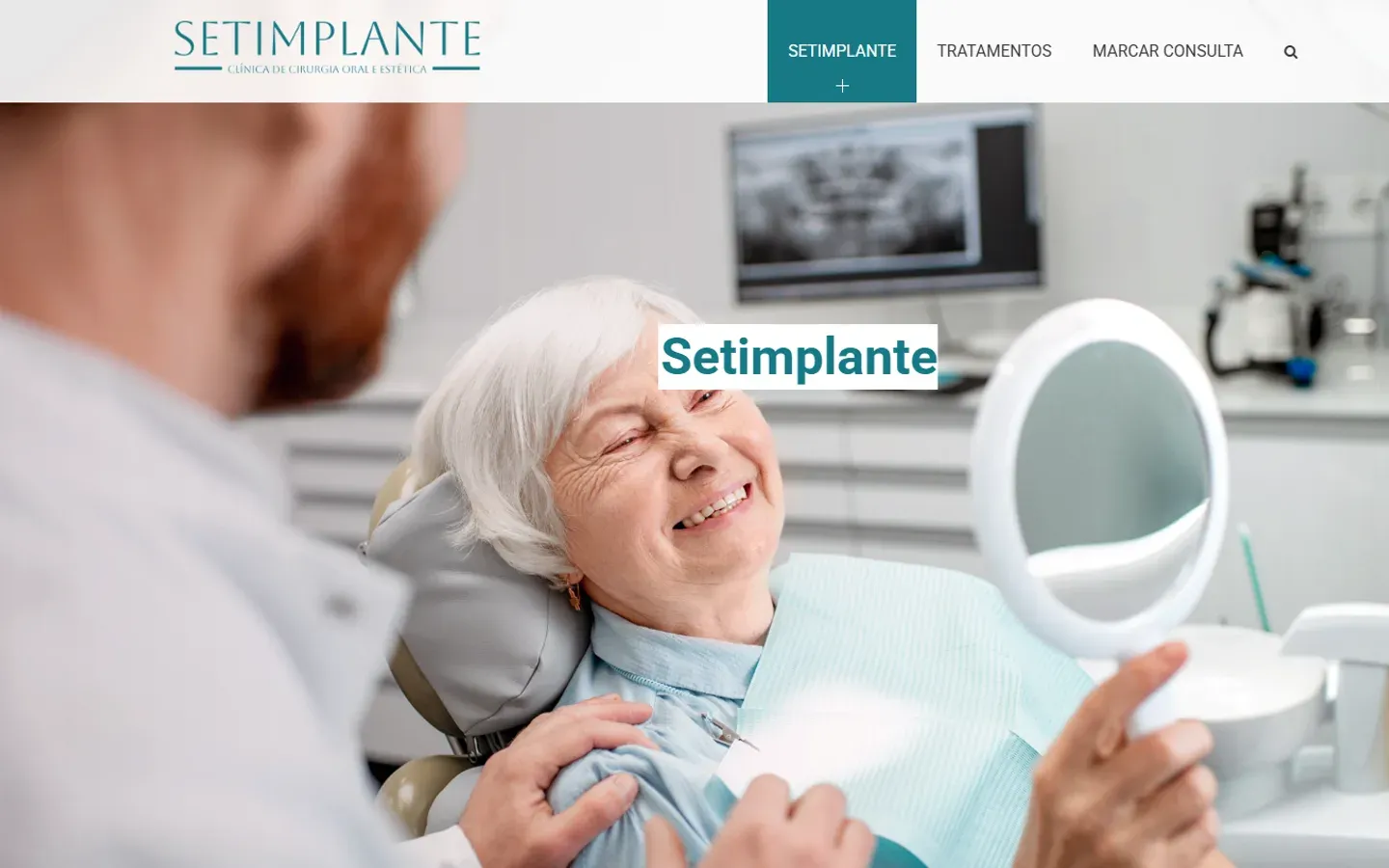 Página inicial do site Setimplante
